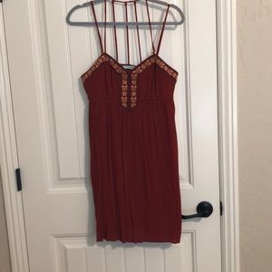 Maurices rust color boho dress